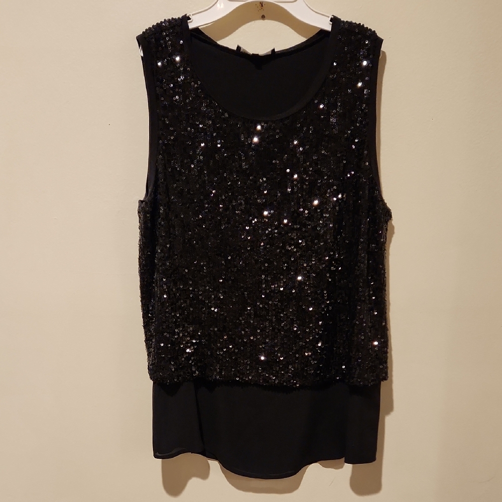 Generation Love Black Sequin Sleeveless Tank Top - Picture 2 of 10
